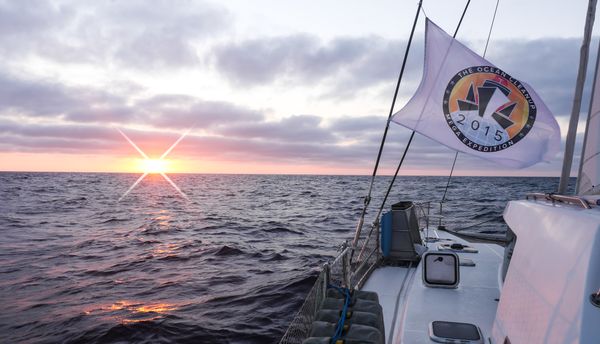 Sunset aboard one of the 30 Mega Expedition vessels, 2015.