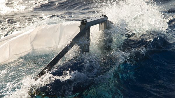 Multi-Level Trawl deployed during Vertical Distribution research expedition.