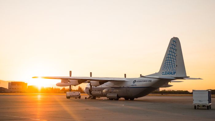 Ocean Force One's arrival at Moffett Airfield in Mountain View, California